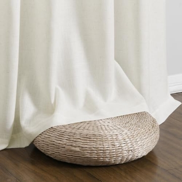 Stylish Linen Textured Curtains 108 inches for Living Room