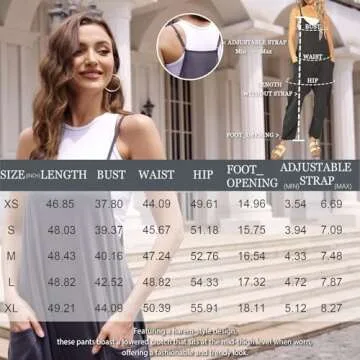 UNIANKIYA One Piece Jumpsuits for women V Neck Sleeveless Loose Fit overalls Spaghetti Strap Harem Long Pants with Pockets