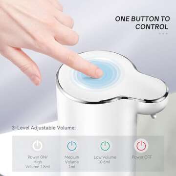 Secura Foaming Soap Dispenser, 10oz/300ml Touchless Automatic Soap Dispenser with Adjustable Volume Control, Rechargeable Hands Free Soap Dispenser for Kitchen, Bathroom