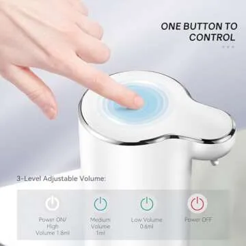 Secura Foaming Soap Dispenser, 10oz/300ml Touchless Automatic Soap Dispenser with Adjustable Volume Control, Rechargeable Hands Free Soap Dispenser for Kitchen, Bathroom