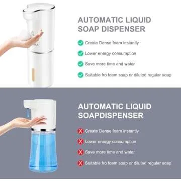 Secura Foaming Soap Dispenser, 10oz/300ml Touchless Automatic Soap Dispenser with Adjustable Volume Control, Rechargeable Hands Free Soap Dispenser for Kitchen, Bathroom