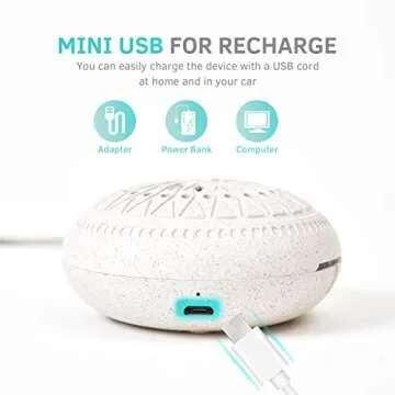 Aroma Promise Portable Mini Diffuser for Essential Oils – Wireless, Small Travel Sized, Quiet, Waterless Portable Camping Family Birthday Gift with 5 Pads