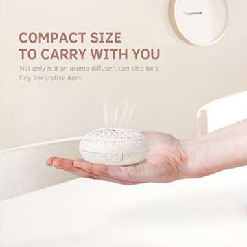 Aroma Promise Portable Mini Diffuser for Essential Oils – Wireless, Small Travel Sized, Quiet, Waterless Portable Camping Family Birthday Gift with 5 Pads