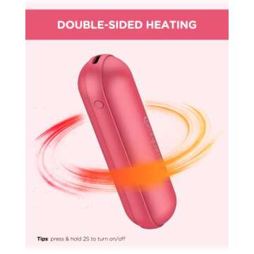 Comfytemp Hand Warmers Rechargeable, 4500mAh Electric Hand Warmer Hot Hands, Reusable USB Handwarmer, Portable Pocket Warmers for Women, Men Winter Gifts by Comfytemp, Pink