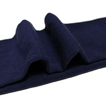 Tom & Mary Women’s Knee High Socks - Non-Slip, Stretch, Adjusted Calf, Solid Color, Soft, (SIZE 3-9 US W) (3-Pack) (Navy)