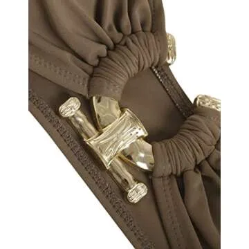 ZAFUL Sparkly Metallic Bikini Set for Women - 2 Piece Swimsuit