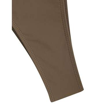 ZAFUL Sparkly Metallic Bikini Sets for Women High Cut 2 Pieces Bathing Suit Glitter Swimsuit Deep Coffee S