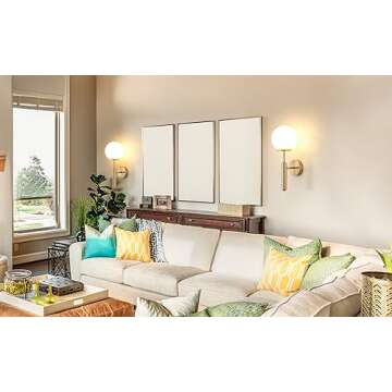 jengush Wall Sconce Battery Operated Wall Lights Set of 2，with Dimmable Battery Powered Bulb Non Hardwired Easy to Install，for Bedroom Farmhouse Bedside Reading Light (Color : Gold) … (Gold)