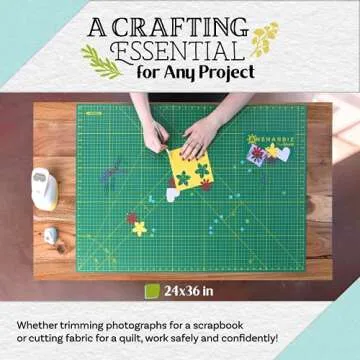 Crafty World 24 x 36 Cutting Mat for Sewing, Self Healing Double Sided Quilting Crafts Mat - Fabric ...