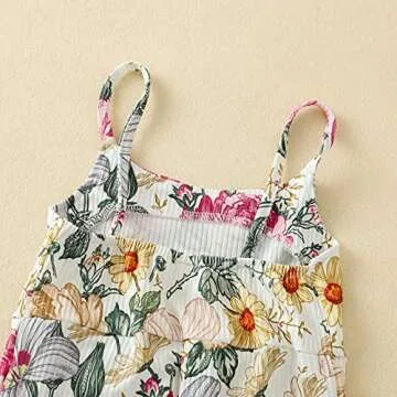 Stylish Emmababy Toddler Bell Bottom Romper Floral Design