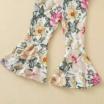 Stylish Emmababy Toddler Bell Bottom Romper Floral Design
