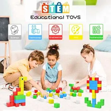 FAMOPLAY 60PCS Magnetic Blocks, Building Blocks Magnet Toys 3D Magnetic Cubes 1.0 Inch for Toddlers Kids Age 3-5 and Up Education Sensory Stem Toys for Boys and Girls