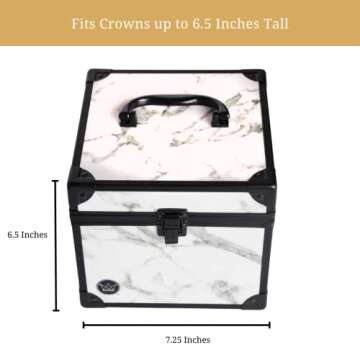 The Traveling Miss Pageant Crown Box - Premium Carrying Case for Travel and Display, The Ultimate Bo...