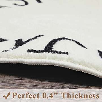 Topotdor Round Kids Play Rug Alphabet Nursery Area Rug Extra Large Soft Crawling Play Mat for Children Toddlers Bedroom (63 inch, Beige)