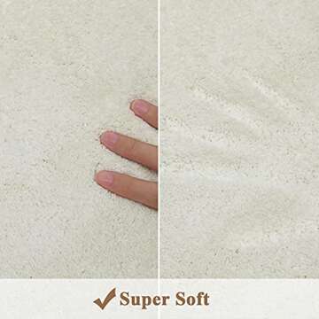 Topotdor Round Kids Play Rug Alphabet Nursery Area Rug Extra Large Soft Crawling Play Mat for Children Toddlers Bedroom (63 inch, Beige)