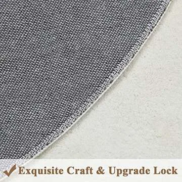 Topotdor Round Kids Play Rug Alphabet Nursery Area Rug Extra Large Soft Crawling Play Mat for Children Toddlers Bedroom (63 inch, Beige)