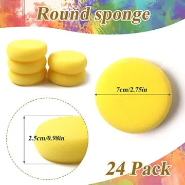 Hapy Shop Round Painting Sponge Pack - Perfect for Crafts & Cleaning