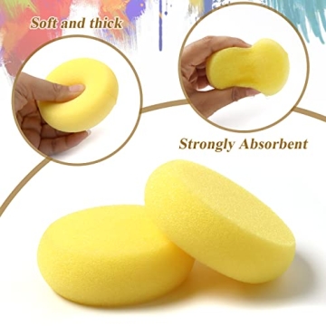 Hapy Shop Round Painting Sponge Pack - Perfect for Crafts & Cleaning
