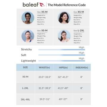 BALEAF Freeleaf Women's 8" High Waist Biker Shorts with Pockets Yoga Running Volleyball Workout Gym Shorts for Summer Spandex Black L-2XL