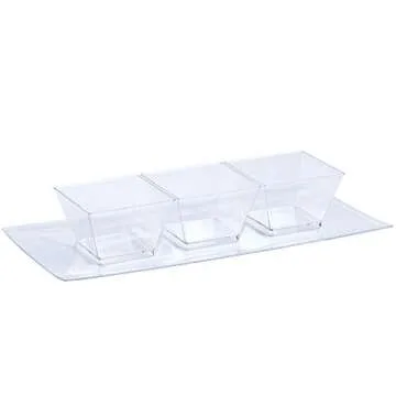 Elegant 20-Pack Clear Serving Bowls for Any Occasion
