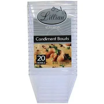 Elegant 20-Pack Clear Serving Bowls for Any Occasion