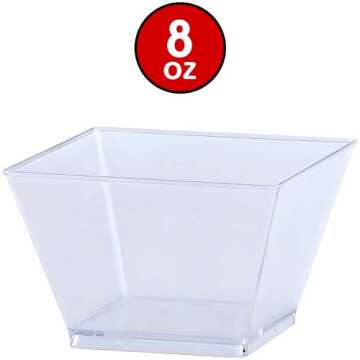 Elegant 20-Pack Clear Serving Bowls for Any Occasion