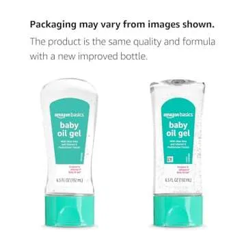 Amazon Basics Baby Oil Gel with Aloe Vera & Vitamin E, 6.5 Fl Oz (Pack of 1) (Previously Solimo)