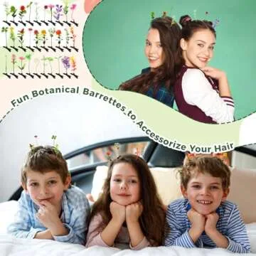 30 Pcs Bean Sprout Hair Clips Mixed Style Plant Hairpins Flower Plant Hair Clip Little Grass Barrette Butterfly Headwear Hair Accessories for Women Girl School Home Party Christmas (Cute)