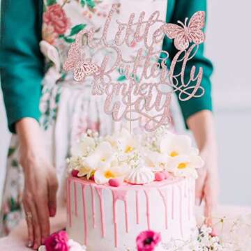 Kaoenla Butterfly Cake Topper for Baby Showers and Reveals