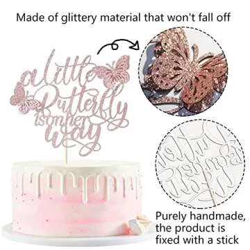 Kaoenla Butterfly Cake Topper for Baby Showers and Reveals
