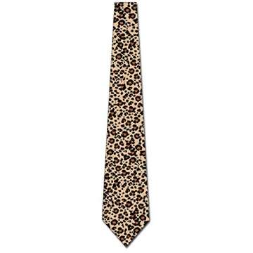 Three Rooker Leopard Print Tie -Mens Neckties