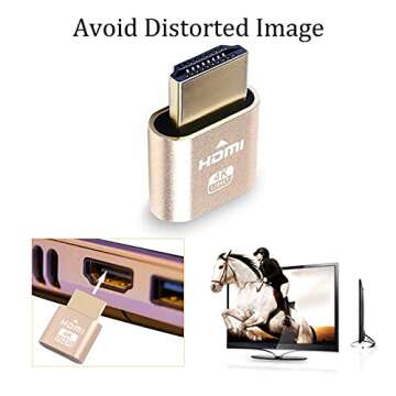 VOLADOR 4K HDMI Dummy Plug, Headless Ghost Display Emulator, 3840x2160@60Hz High Resolution Virtual Monitor Display Adapter for Ethereum ETH ZEC BTC Mining, Compatible with Windows Mac OSX - 3 Packs