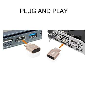 VOLADOR 4K HDMI Dummy Plug, Headless Ghost Display Emulator, 3840x2160@60Hz High Resolution Virtual Monitor Display Adapter for Ethereum ETH ZEC BTC Mining, Compatible with Windows Mac OSX - 3 Packs