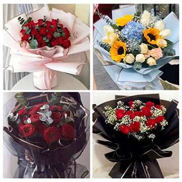 Premium Mimorou Flower Wrapping Paper Set for Gifting