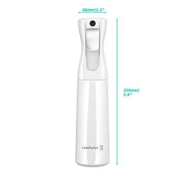Water Spray Bottle for Hair (White - 10oz), Hair Spray Bottle, Fine Plant Mister, Automatic Spray Bo...