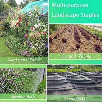 100 Packs 6" Landscape Staples for Secure Gardening Solutions
