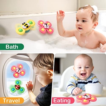 Colorful Hooku Baby Bath Spinner Toy for Sensory Play