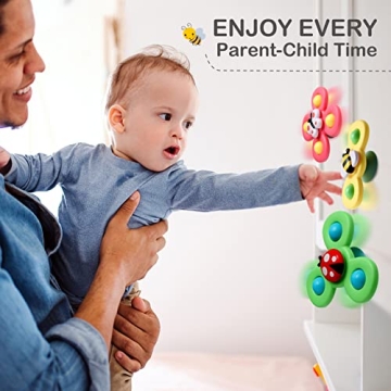 Colorful Hooku Baby Bath Spinner Toy for Sensory Play