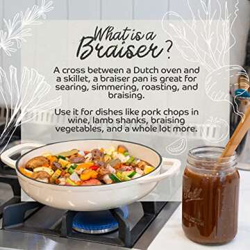 Segretto 3.6 QT Enameled Cast Iron Braiser Pan