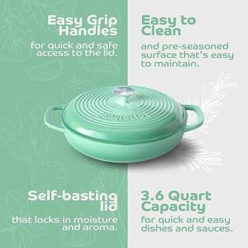 Segretto 3.6 QT Enameled Cast Iron Braiser Pan