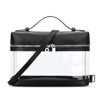 KKXIU Trendy Clear Purses for Women Stadium Approved Transparent Small Crossbody See Through Bags fo...