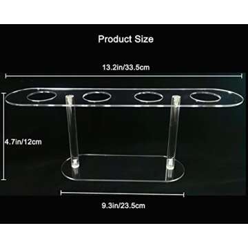 BLBYHO 1 Pack Large Holes Acrylic Ice Cream Cone Holder, Charcuterie Food Cone Holder, Waffle Cone H...