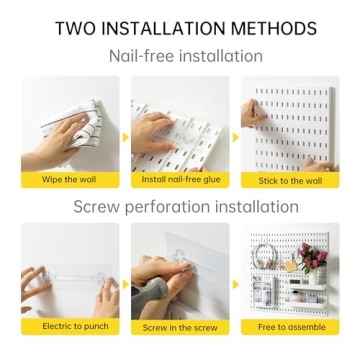 VUSIGN Pegboard Organizer Kit with 4 Panels & 17 Accessories