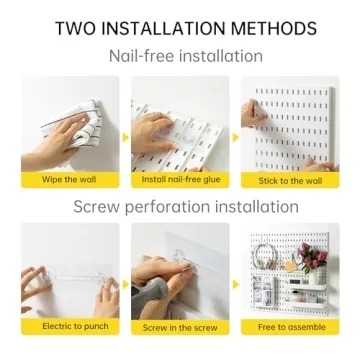 VUSIGN Pegboard Organizer Kit with 4 Panels & 17 Accessories