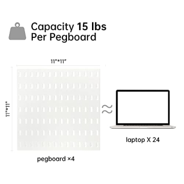 VUSIGN Pegboard Organizer Kit with 4 Panels & 17 Accessories