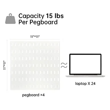 VUSIGN Pegboard Organizer Kit with 4 Panels & 17 Accessories
