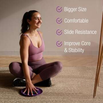 Gliding Discs for Working Out - Exercise Sliders for Carpet Floors 1 Pair, Authentic Workout Sliders...
