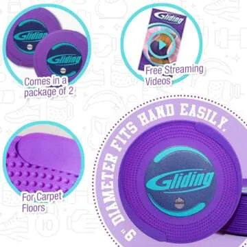 Gliding Discs for Working Out - Exercise Sliders for Carpet Floors 1 Pair, Authentic Workout Sliders Disc for Full Body Resistance Workout, Includes Printed Manual for Fitness Trainers