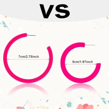 Vibrant Hot Pink Hoop Earrings for Retro Style Lovers