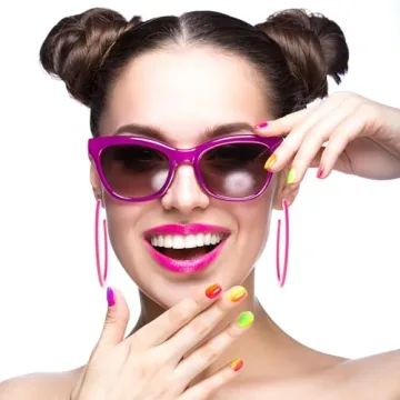 Vibrant Hot Pink Hoop Earrings for Retro Style Lovers